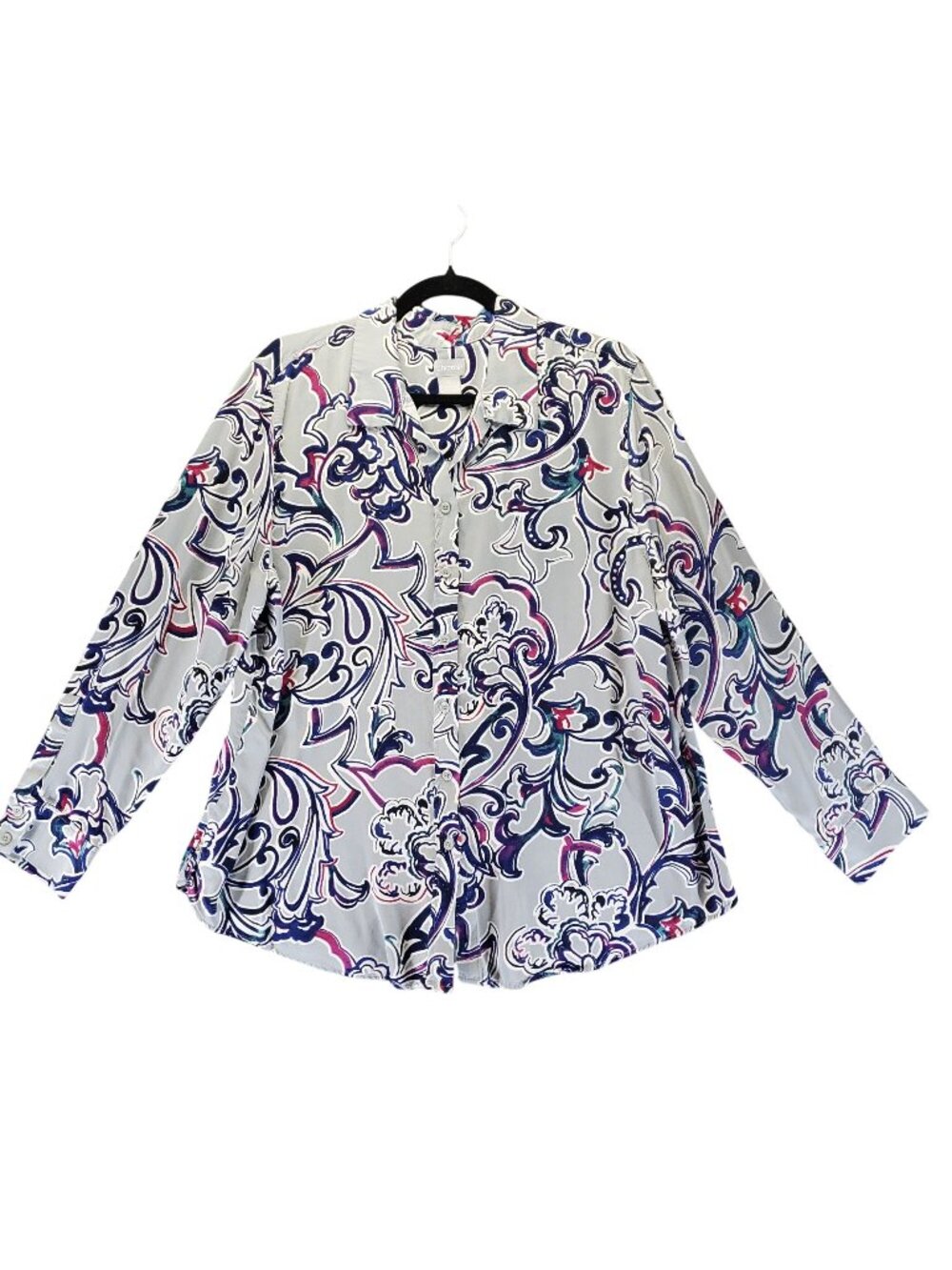 Chicos Top Womens Size 3 US 16/18 XL Multicolor Button-Down Floral Blouse